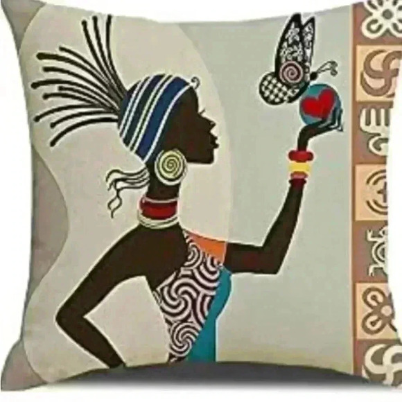 1pc African Pillow Covers 18x18,Indian American Women Pillows - Picture 1 of 7